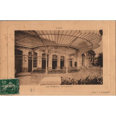 Carte postale ancienne – Vichy – Véranda du Casino (Allier)