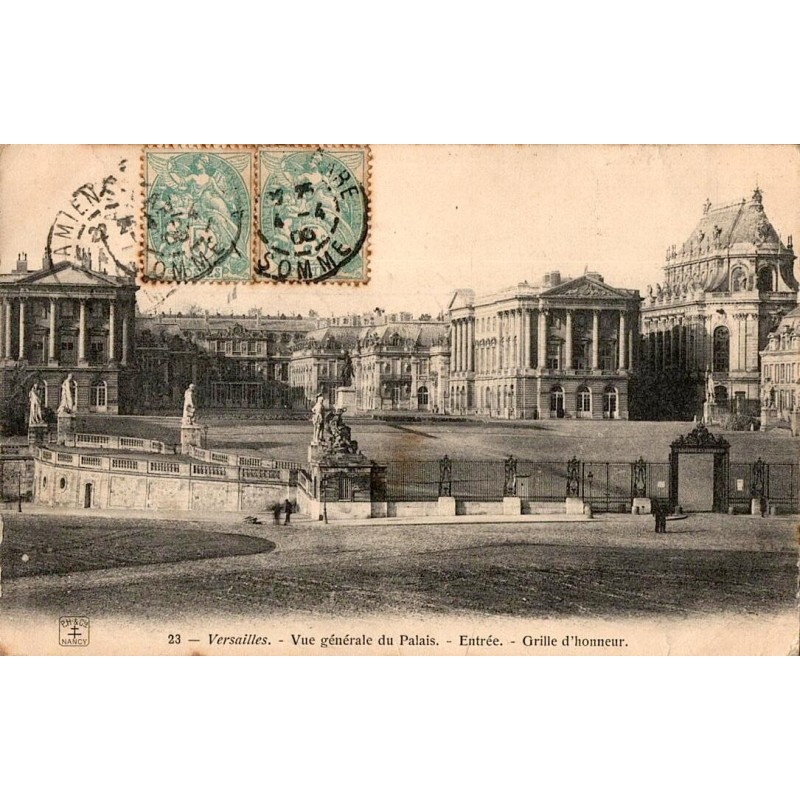 23 - VERSAILLES - Vue Générale du Palais - Entrée - Grille D'honneur