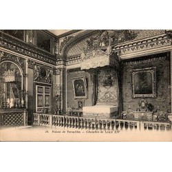 Carte postale ancienne chambre de Louis XIV Palais de Versailles