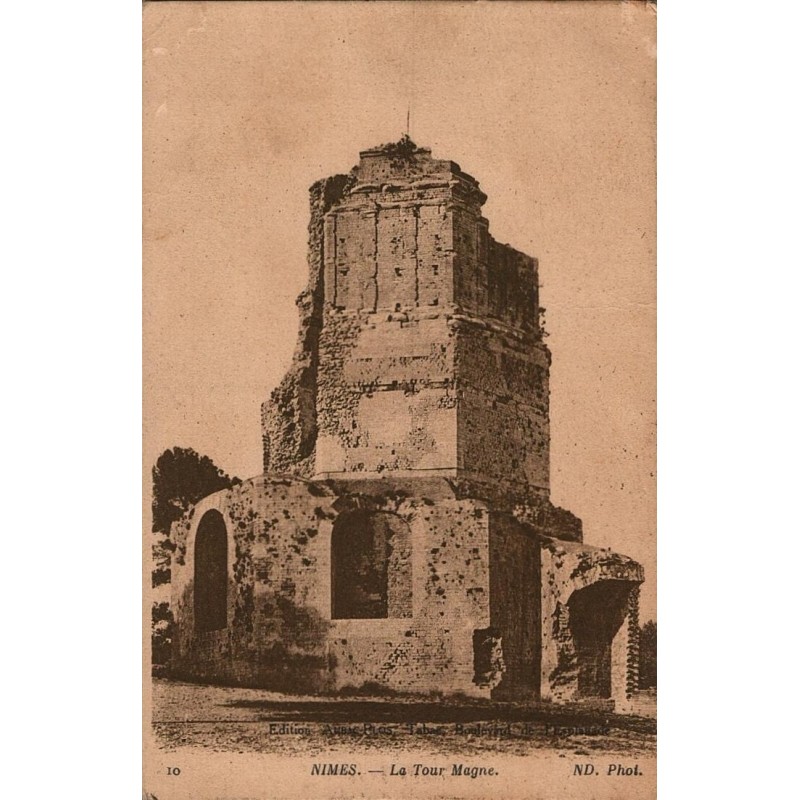 Carte postale ancienne – Nîmes – Tour Magne (Gard)