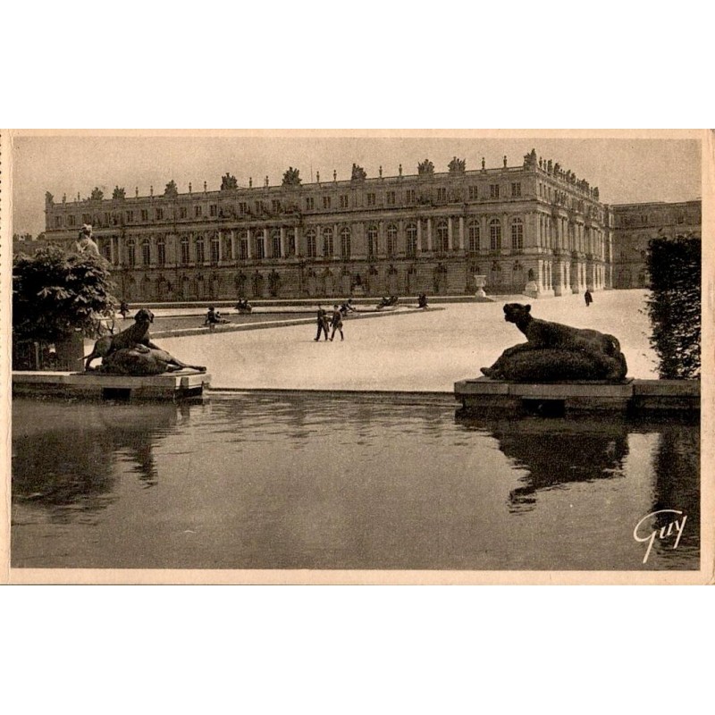 Carte postale ancienne Versailles – Château et Parterres d’Eau