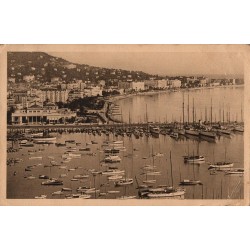 Carte postale ancienne – Cannes vue générale, baie et port (Alpes-Maritimes)