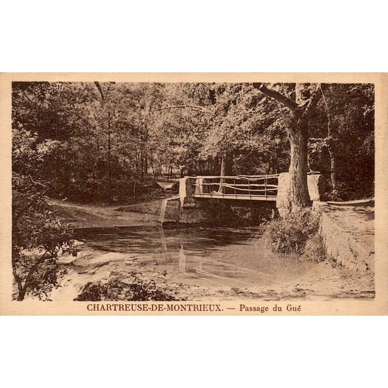 Carte postale ancienne Chartreuse de Montrieux passage du gué Var début XXe siècle