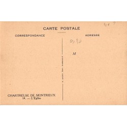 Carte postale ancienne Chartreuse de Montrieux l’église