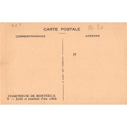 Carte postale ancienne Chartreuse de Montrieux jardin et promenoir