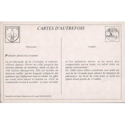 Carte postale ancienne – Cannes – La Croisette, plage & mouettes