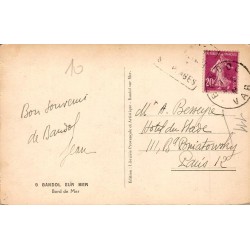 Carte CPSM Bandol-sur-Mer bord de mer Var