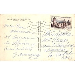 Carte CPSM Hyères fontaine Godillot