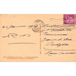 Carte postale ancienne Avignon Palais des Papes vus du beffroi