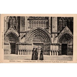 POITIERS (Vienne) - Cathédrale Saint Pierre - Les Grandes Portes de la Façade Ouest