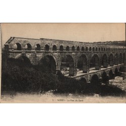 Carte postale ancienne – Pont du Gard, aqueduc romain (Gard)