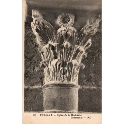 Carte postale ancienne Vézelay église de la Madeleine ornements