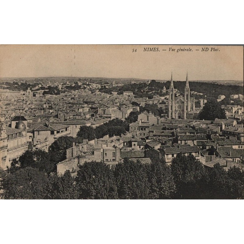Carte postale ancienne Nîmes Vue générale ND Phot