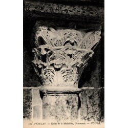 Carte postale ancienne Vézelay église de la Madeleine ornements