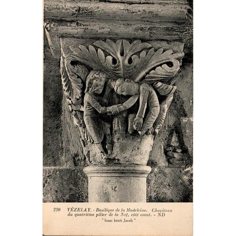 220 - VEZELAY - Basilique de la Madeleine -  Chapiteau du quatrième pillier de la nef côté ouest -- ND