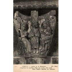 212 - VEZELAY - Église de la Madeleine - Chapiteau du septième pilier de la nef côté Nord -- ND