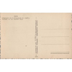 Carte postale ancienne Nice – Crépuscule sur la Promenade des Anglais ESTEL