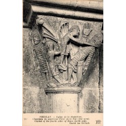 219 - VEZELAY - Église de la Madeleine - Chapiteau du quatrième pilier de la nef côté nord -- ND