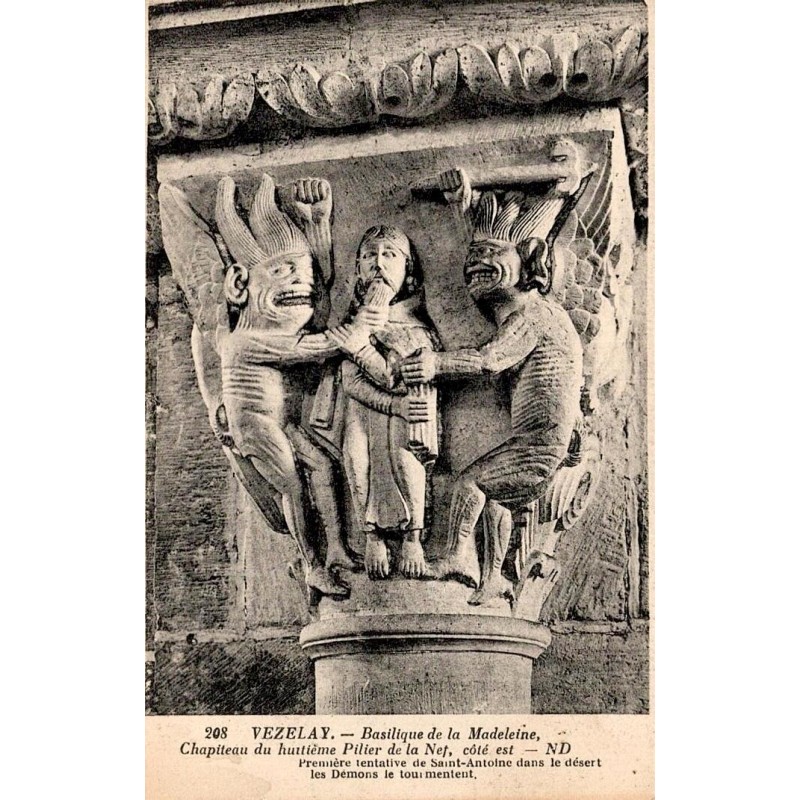 208 - VEZELAY - Basilique de la Madeleine, Chapiteau du huitième pilier de la Nef côté Est-- ND