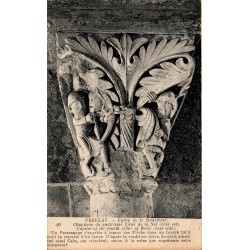 181 - VEZELAY - Basilique de la Madeleine, Chapiteau du quatrième pilier de la Nef côté Est-- ND