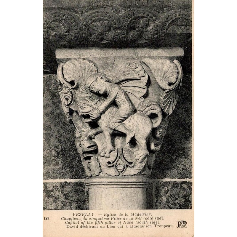 182 - VEZELAY - Église de la Madeleine - Chapiteau du cinquième Pilier de la Nef (Côté Sud) -- ND