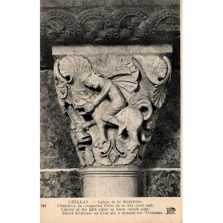 182 - VEZELAY - Église de la Madeleine - Chapiteau du cinquième Pilier de la Nef (Côté Sud) -- ND