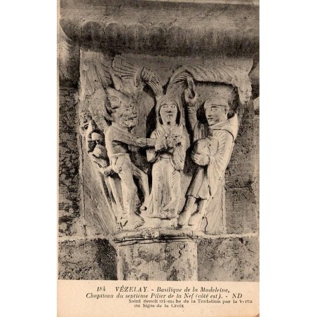 184 - VEZELAY - Église de la Madeleine - Chapiteau du septième Pilier de la Nef (Côté Est) -- ND