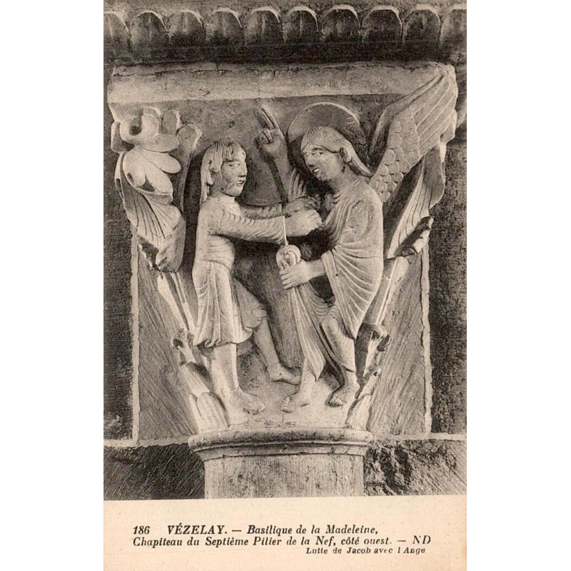 186 - VEZELAY - Basilique de la Madeleine, Chapiteau du septième pilier de la Nef côté ouest-- ND