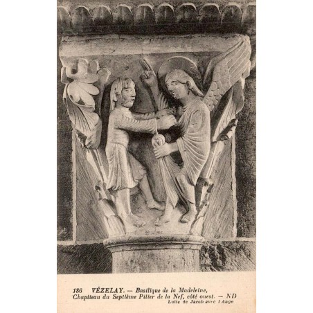 186 - VEZELAY - Basilique de la Madeleine, Chapiteau du septième pilier de la Nef côté ouest-- ND