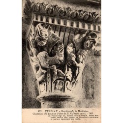 173 - VEZELAY - Basilique de la Madeleine, Chapiteau du premier pilier de la Nef côté ouest-- ND