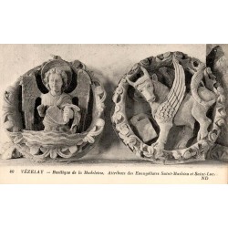 40 - VEZELAY - Basilique de la Madeleine - Attributs des 2vangélistes Saint Mathieu et Saint Luc -- ND