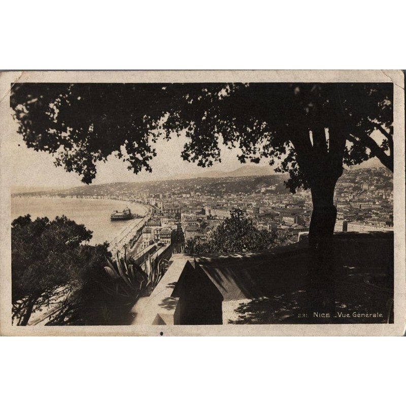 Carte postale ancienne Nice vue générale Éditions MAR