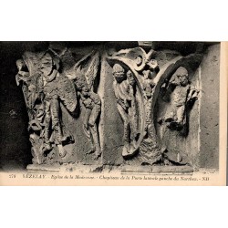 278 - VEZELAY - Église de la Madeleine, Chapiteau d ela Porte latérale Gaucge du Narthex -- ND