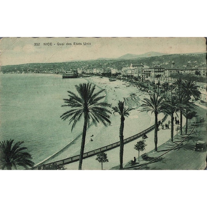 Carte postale ancienne Nice Quai des États-Unis