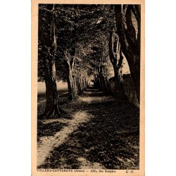 Carte postale ancienne Villers Cotterets Allée des Soupirs parc Aisne