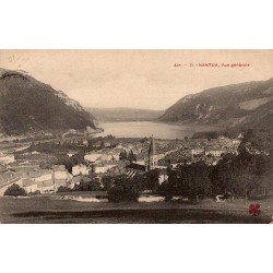 Carte postale ancienne Nantua vue générale lac et ville Ain Haut Bugey