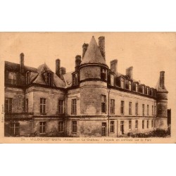 Carte postale ancienne Villers Cotterets château façade en enfilade sur le parc Aisne