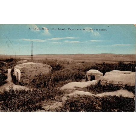 Carte postale ancienne Chemin des Dames ferme du Choléra ruines Aisne