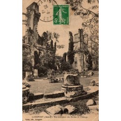 Carte postale ancienne Longpont intérieur ruines abbaye Aisne