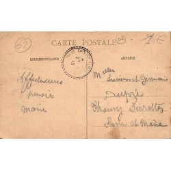 Carte postale ancienne Longpont ruines abbaye intérieur