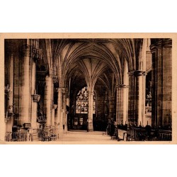 Carte postale ancienne Moulins cathédrale bas côté nord collégiale Allier