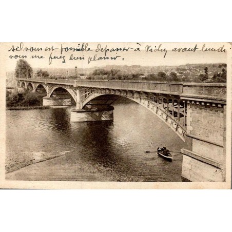Carte postale ancienne Vichy pont sur l Allier Bellerive Allier