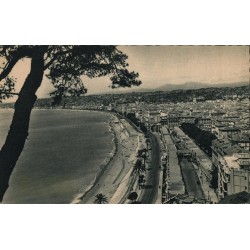 Carte postale ancienne Nice vue générale prise du Château