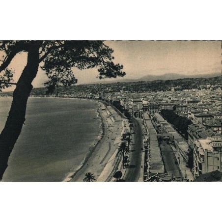 Carte postale ancienne Nice vue générale prise du Château