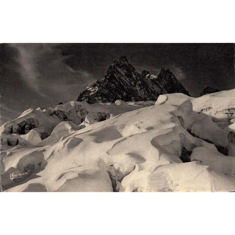 Carte postale ancienne Grande Sagne Glacier Blanc séracs massif des Écrins