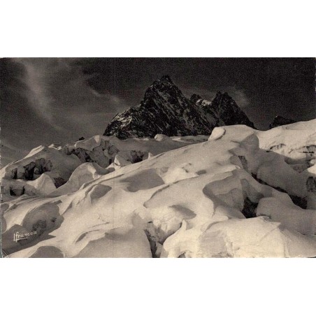 Carte postale ancienne Grande Sagne Glacier Blanc séracs massif des Écrins