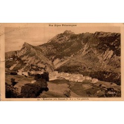 Carte postale ancienne Rouaine près Annot vue générale Alpes de Haute Provence