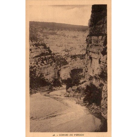 Carte postale ancienne Gorges du Verdon canyon Provence Alpes