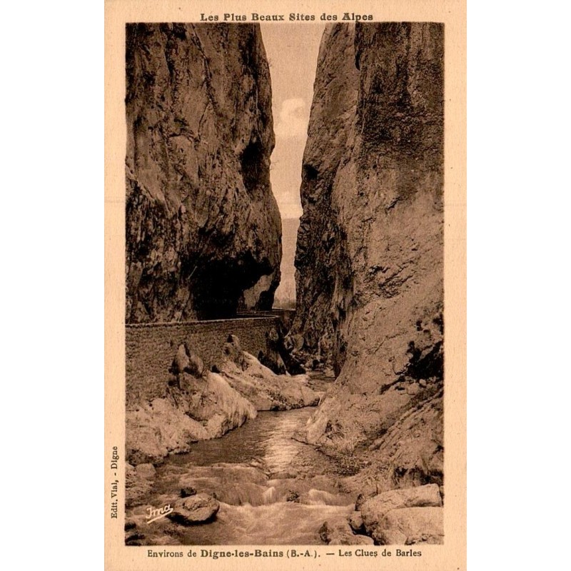 Carte postale ancienne Clues de Barles Digne les Bains Alpes de Haute Provence