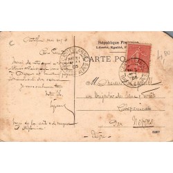 Carte postale ancienne Colmars les Alpes pont haut Verdon